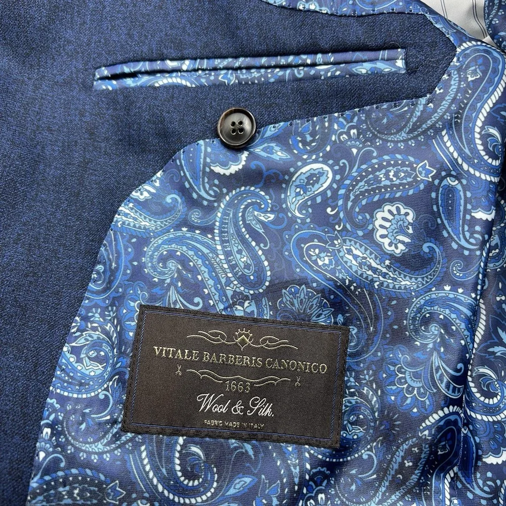 Suitsupply Lazio Vitale Barberis‎ Wool and Silk Coat 36S Blazer Jacket